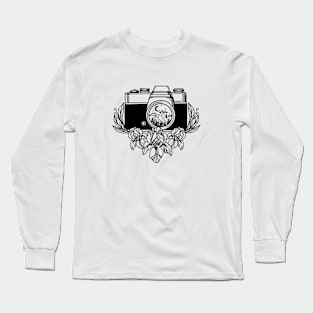 Flower Camera Moon Mountain Long Sleeve T-Shirt